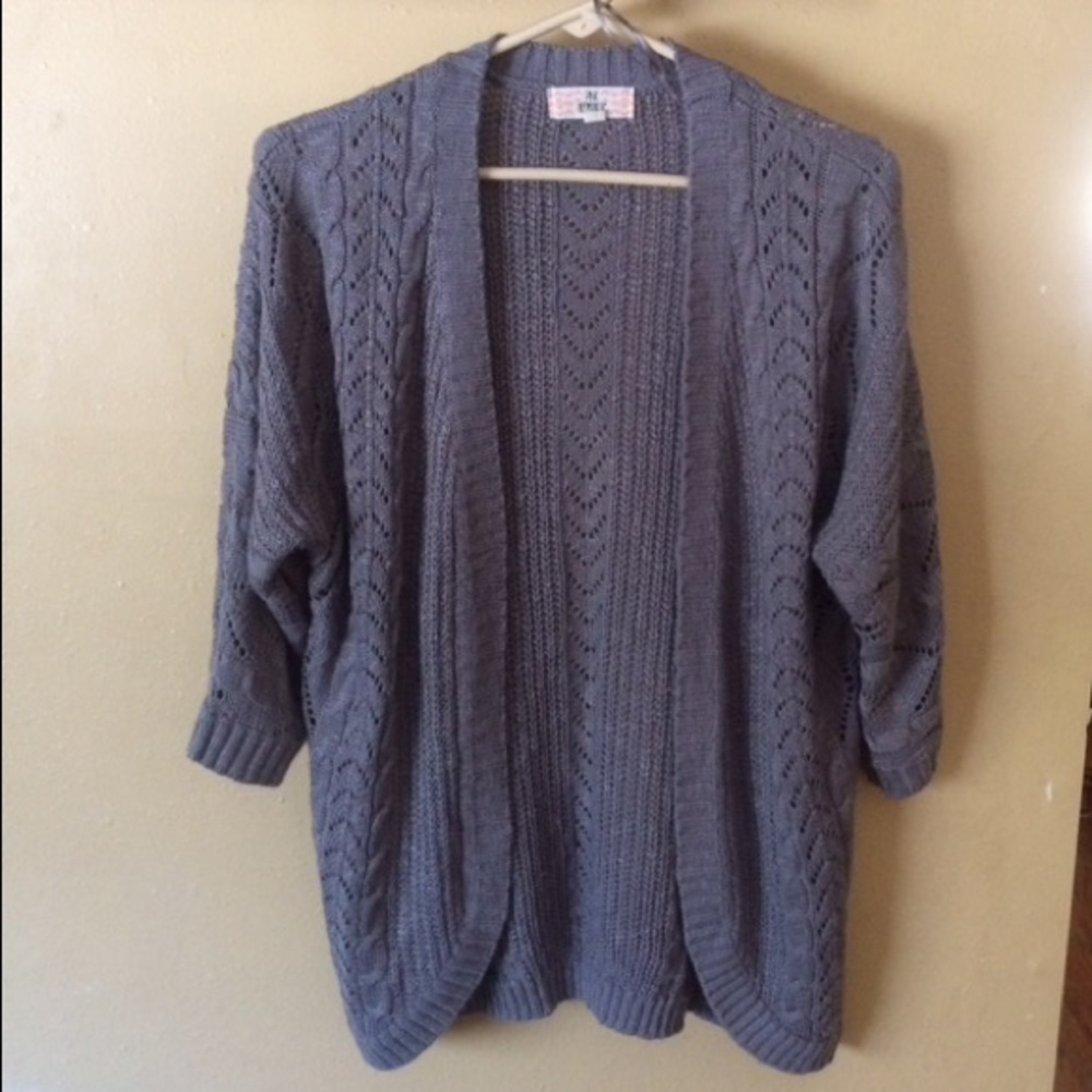 Pink Republic gray cardigan